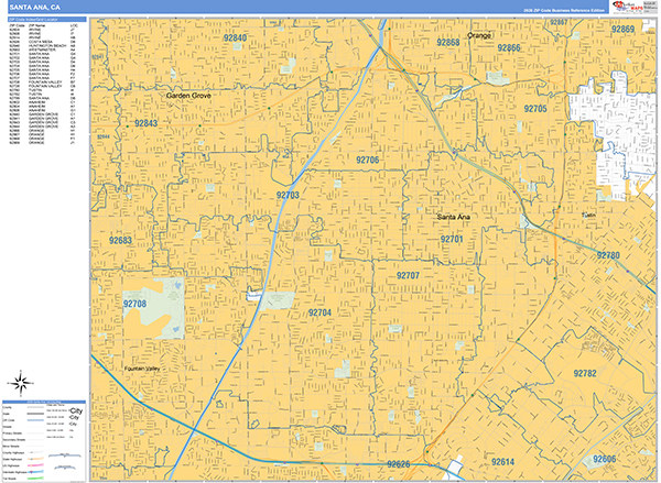 Santa Ana Map Basic Style